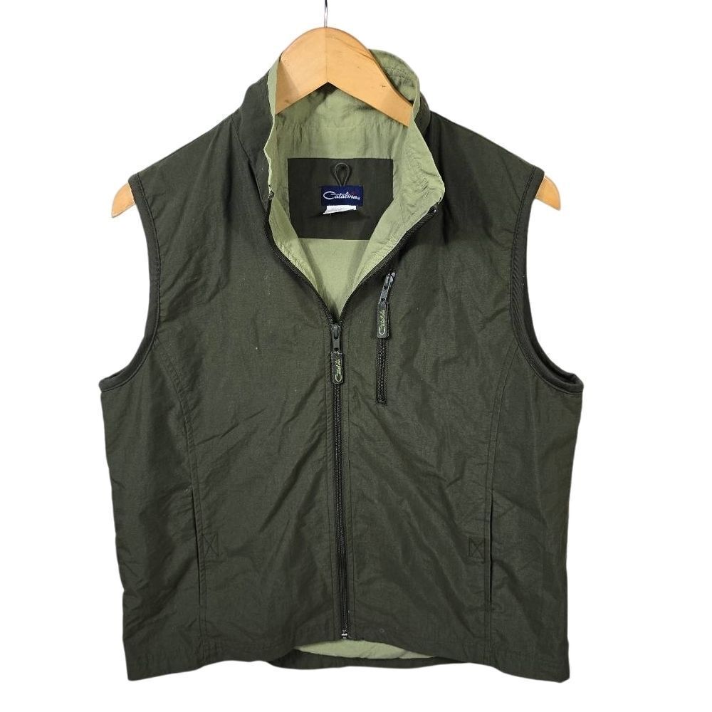 Catalina Olive Green Utility Vest  Lightweight